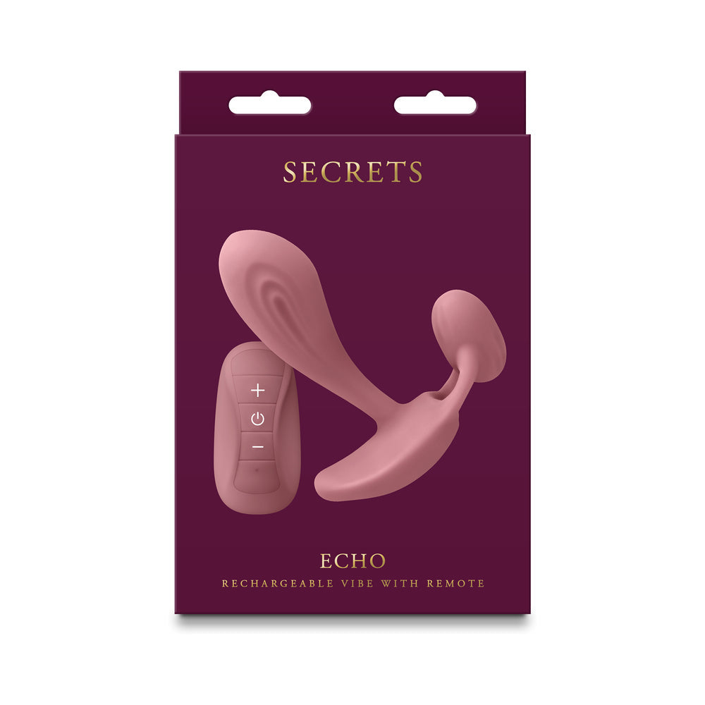 Secrets Echo Insertable Vibe with Remote Dusty Rose-0
