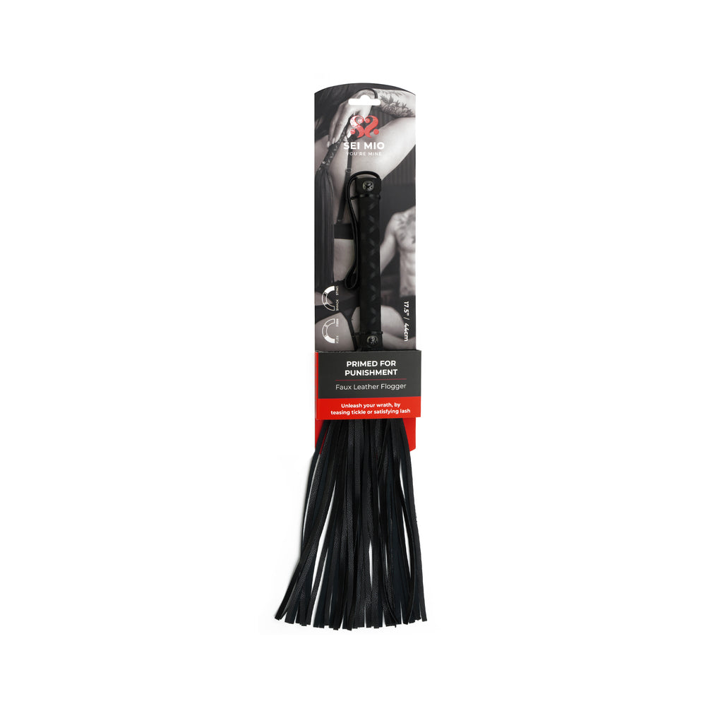 SEI MIO Primed for Punishment Faux Leather Flogger-0