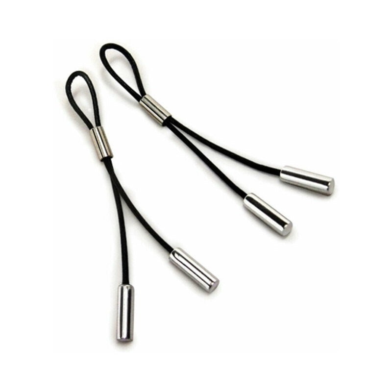 Crave Leather Nipple Tassels Black/Silver-0