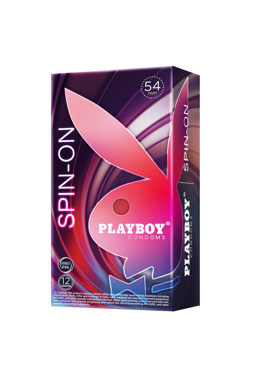 PLAYBOY Spin-ON prezervatīvi 54 mm 12 gab.