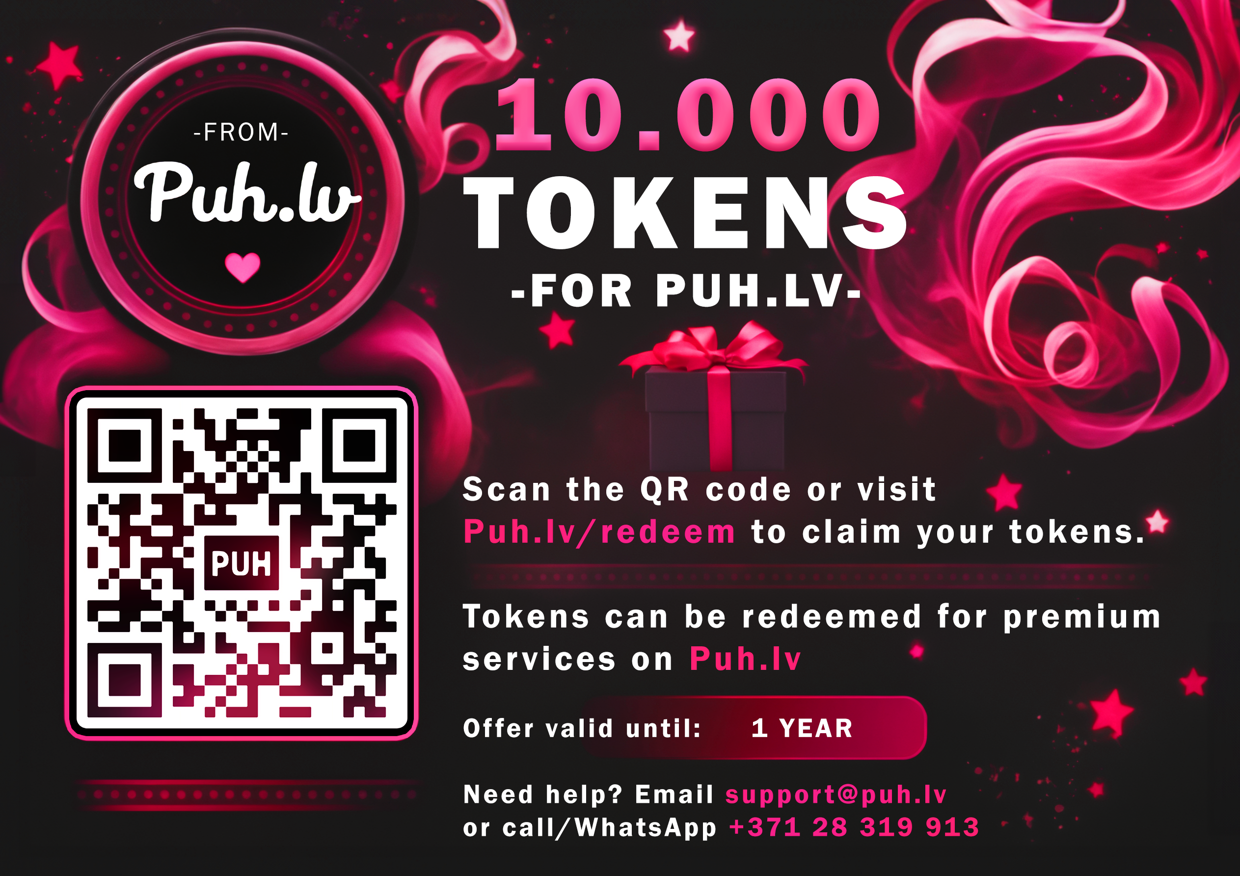PUH.lv Coupon - 100 € (10000 Tokens)