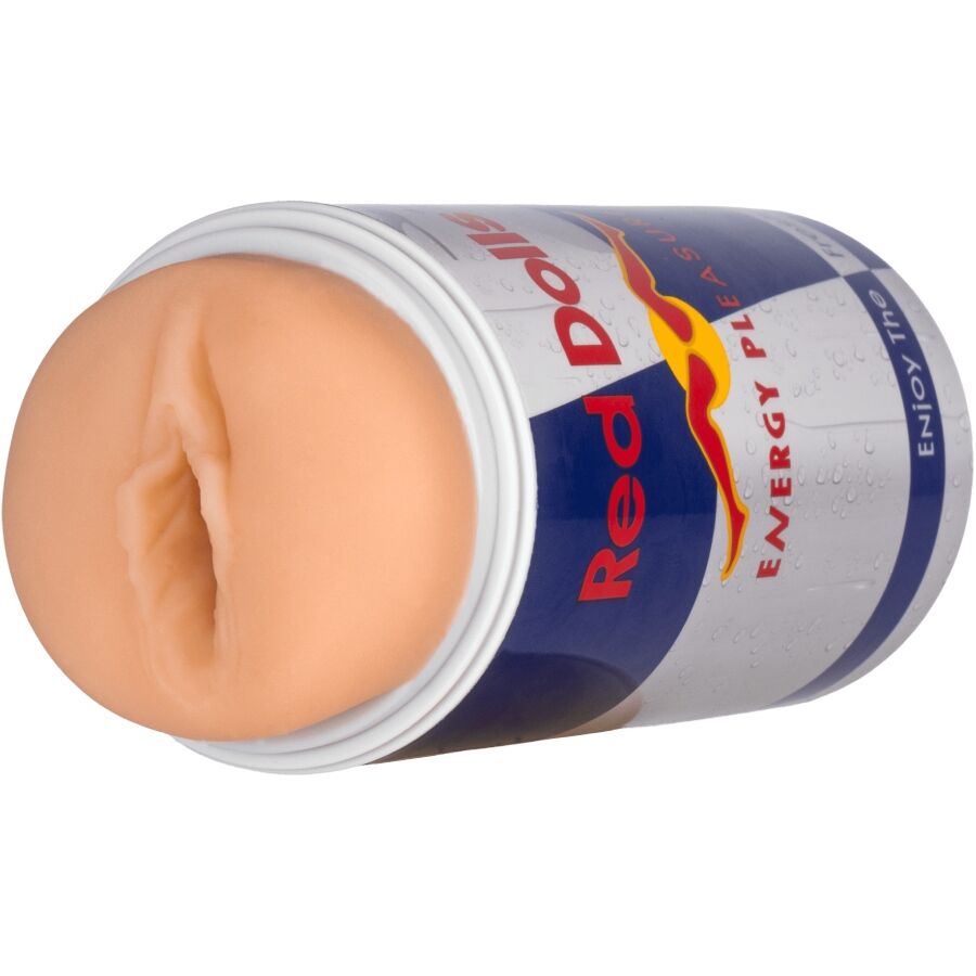 ALIVE - RED DOLL MALE MASTURBATOR VAGINA ENERGETIC DRINK CAN