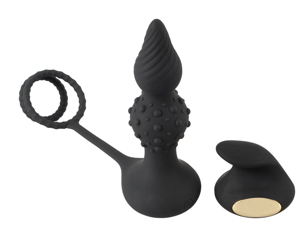 RC Butt Plug ar dzimumlocekļa un sēklinieku gredzeniem