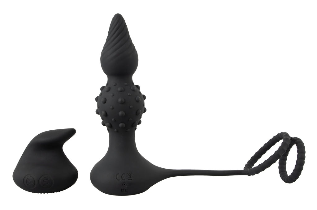 RC Butt Plug ar dzimumlocekļa un sēklinieku gredzeniem