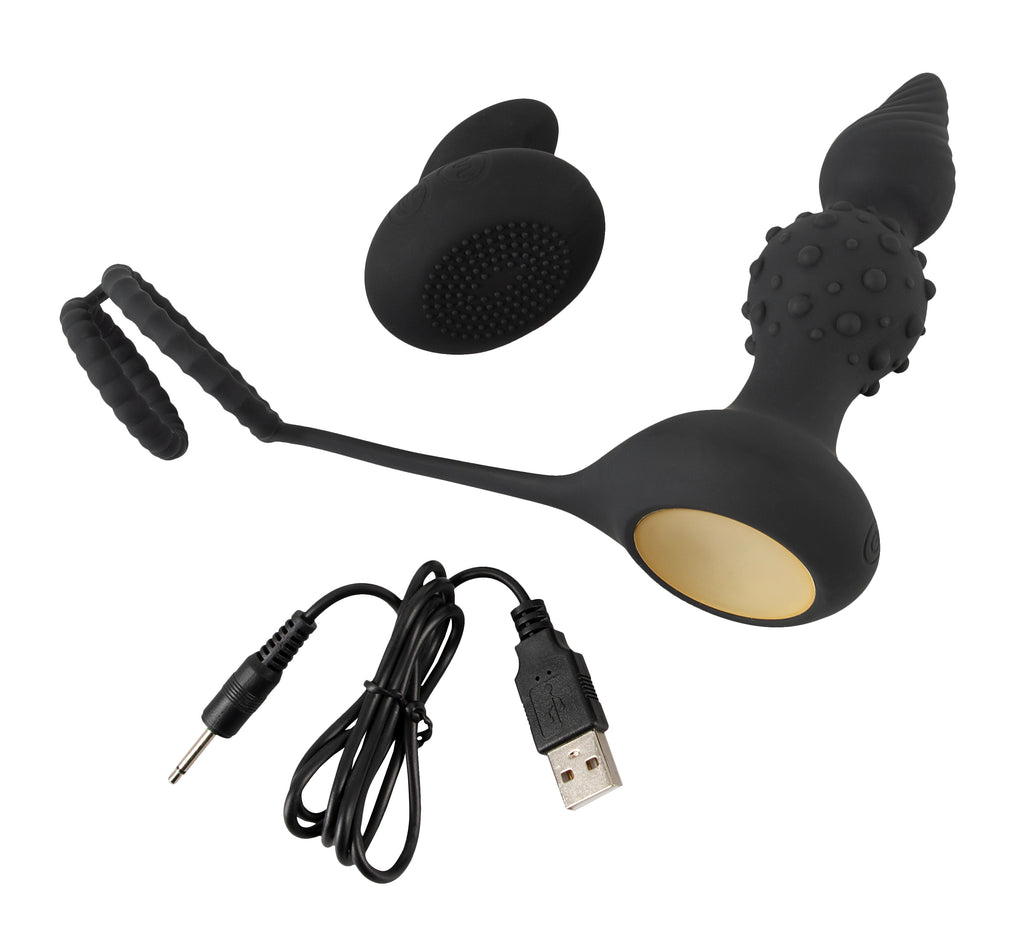 RC Butt Plug ar dzimumlocekļa un sēklinieku gredzeniem