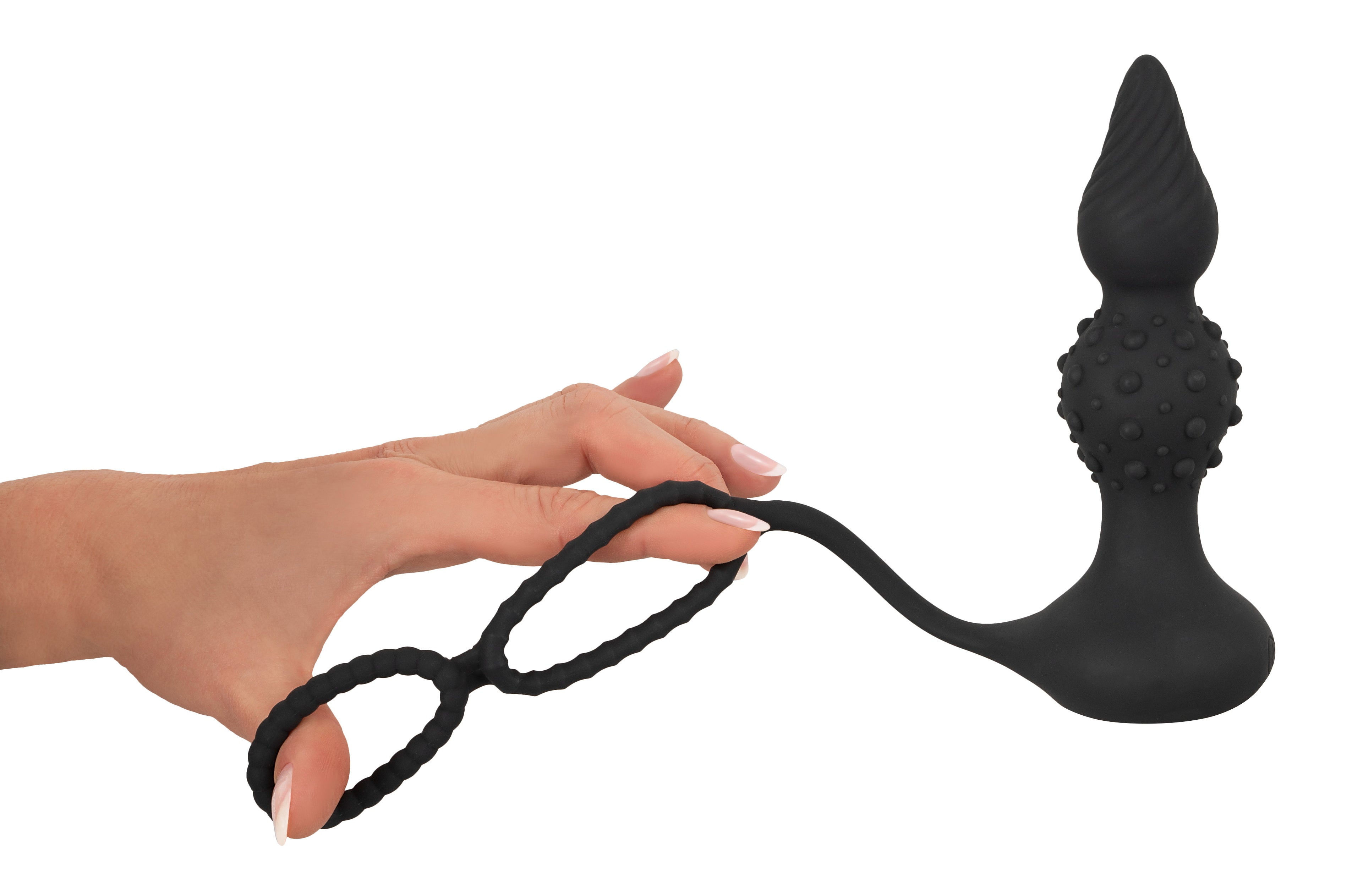 RC Butt Plug ar dzimumlocekļa un sēklinieku gredzeniem