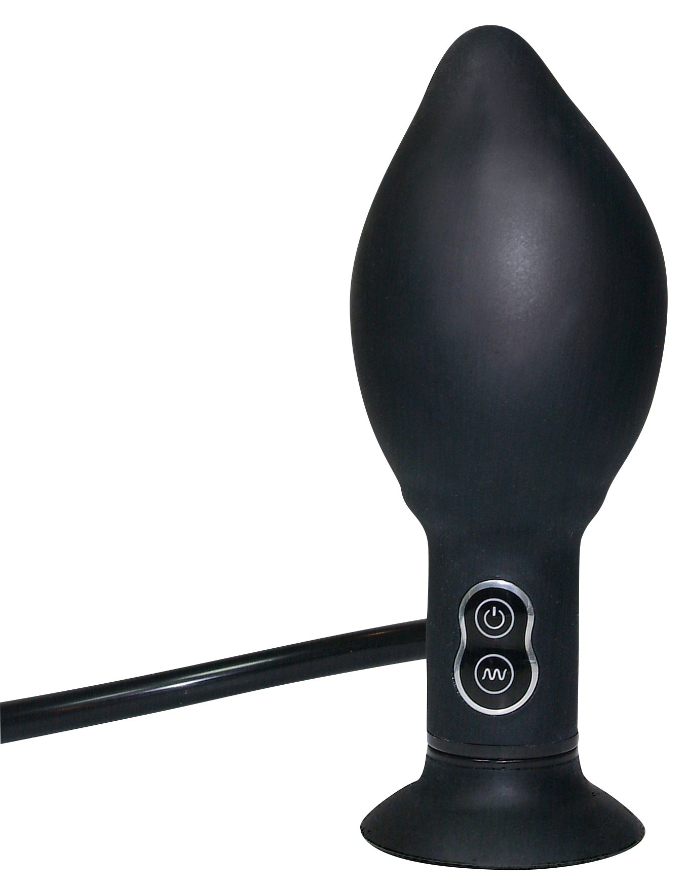 True Black Vibrating Butt Plug