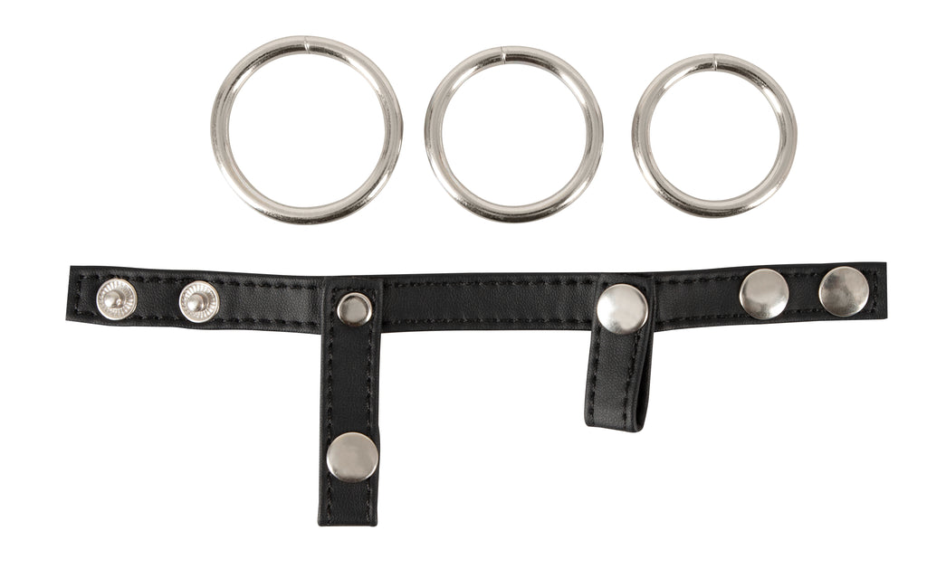 Cock & Ball Strap siksna ar metāla gredzeniem