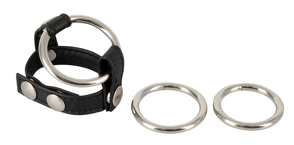 Cock & Ball Strap siksna ar metāla gredzeniem