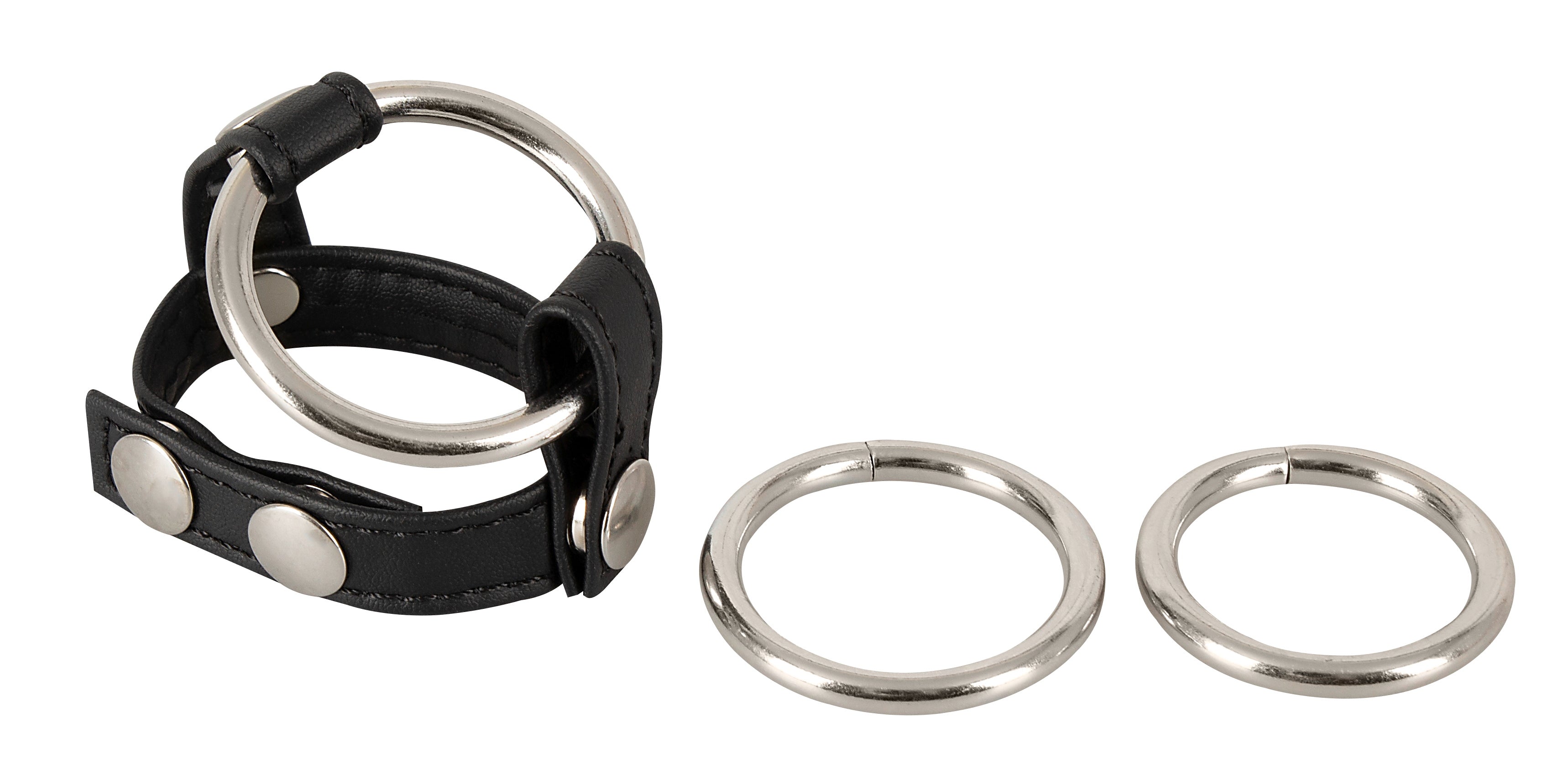 Cock & Ball Strap siksna ar metāla gredzeniem