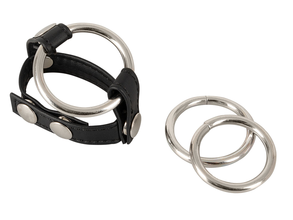 Cock & Ball Strap siksna ar metāla gredzeniem