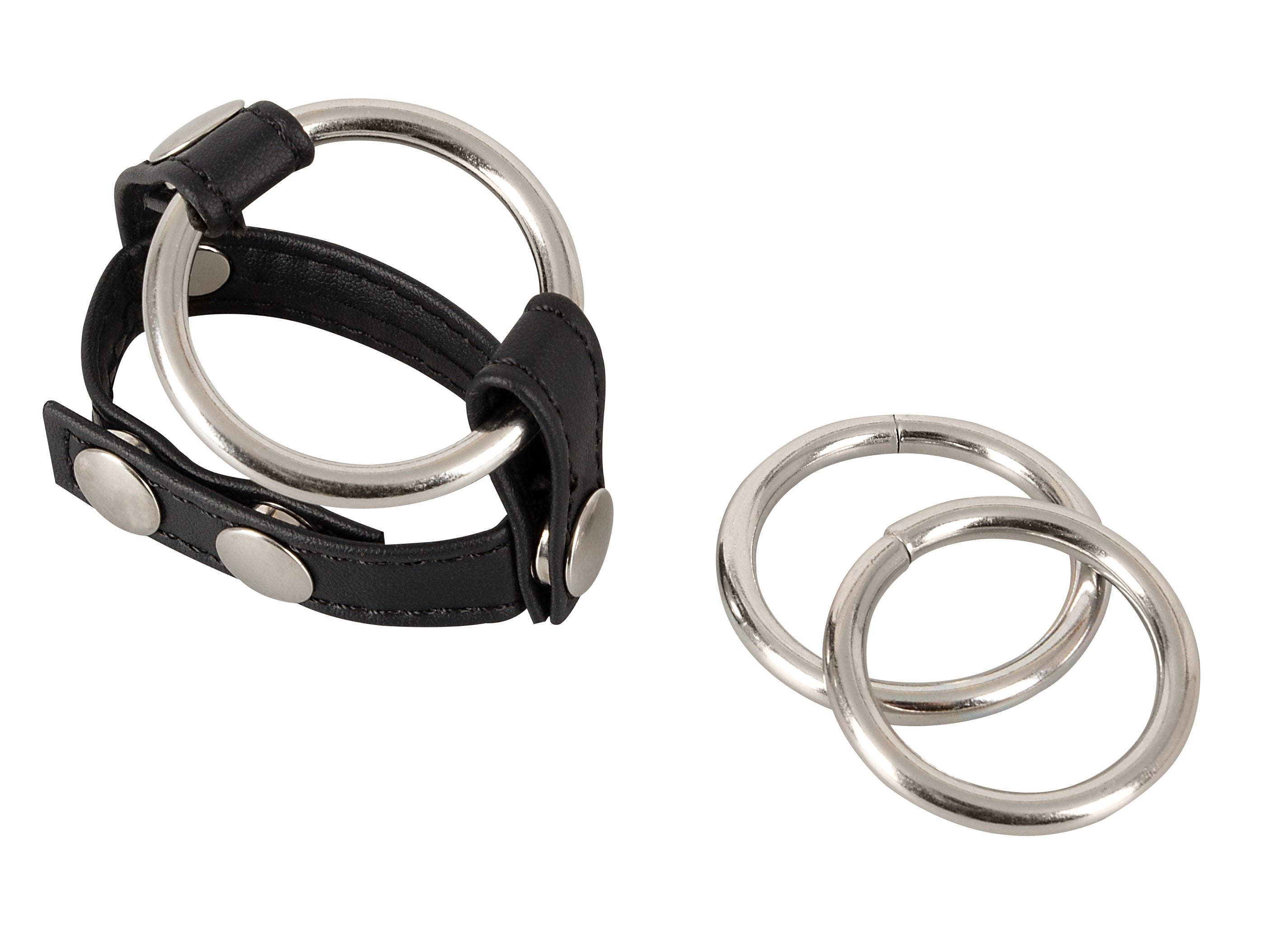 Cock & Ball Strap siksna ar metāla gredzeniem