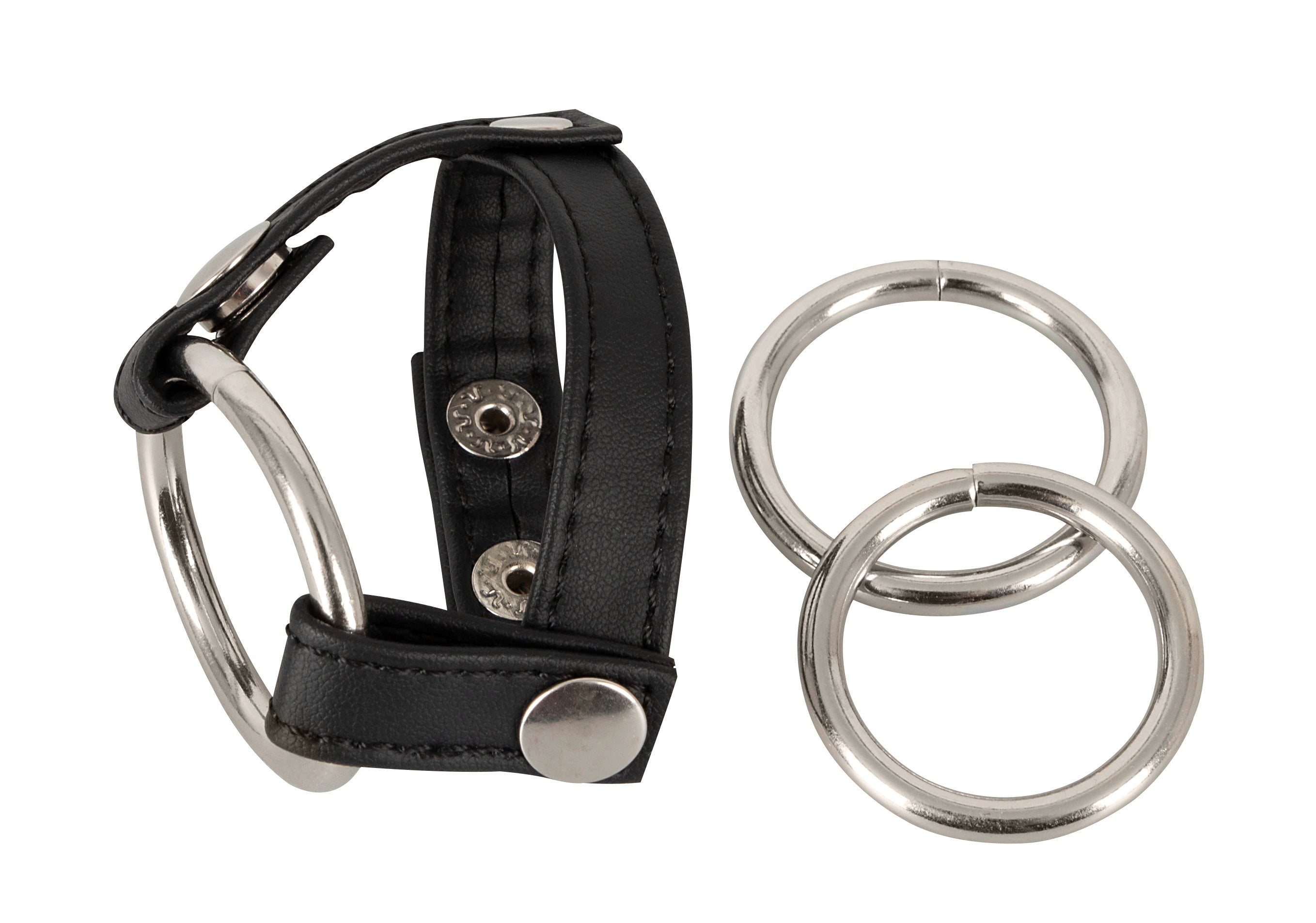 Cock & Ball Strap siksna ar metāla gredzeniem