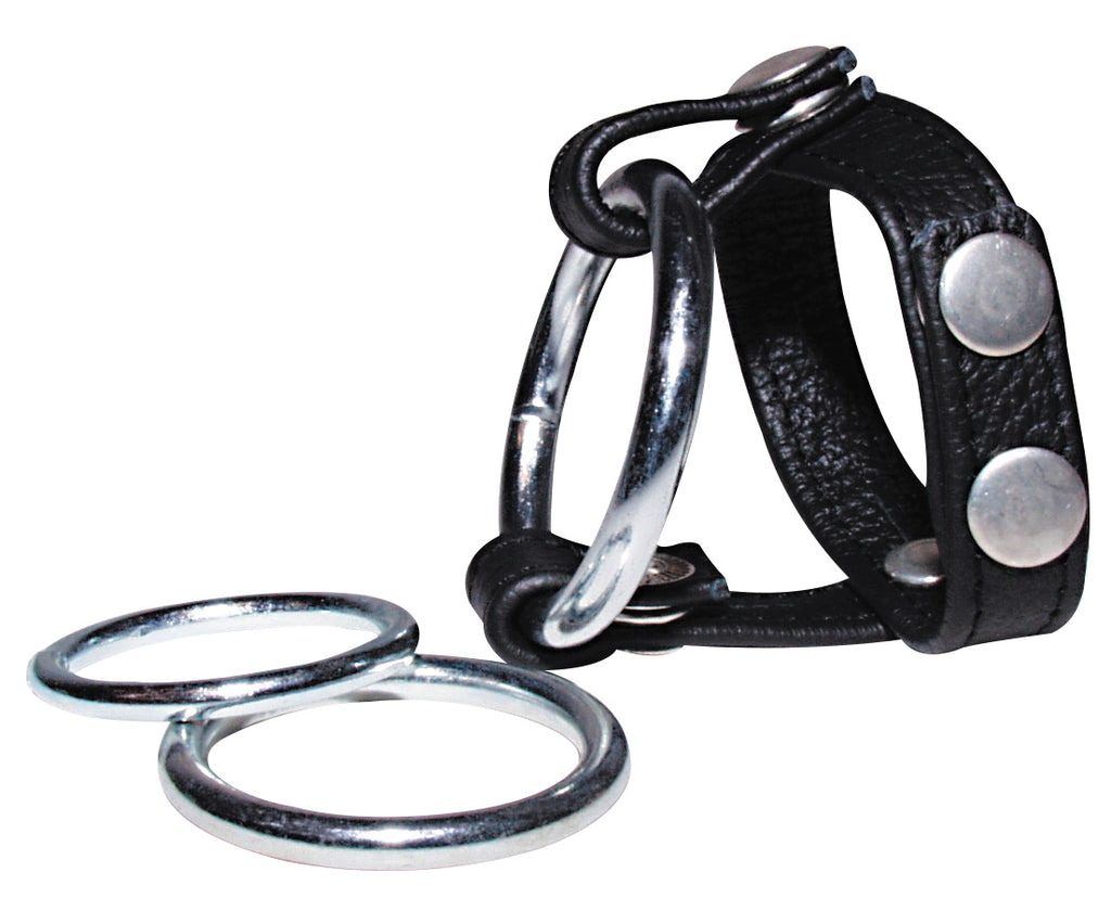 Cock & Ball Strap siksna ar metāla gredzeniem