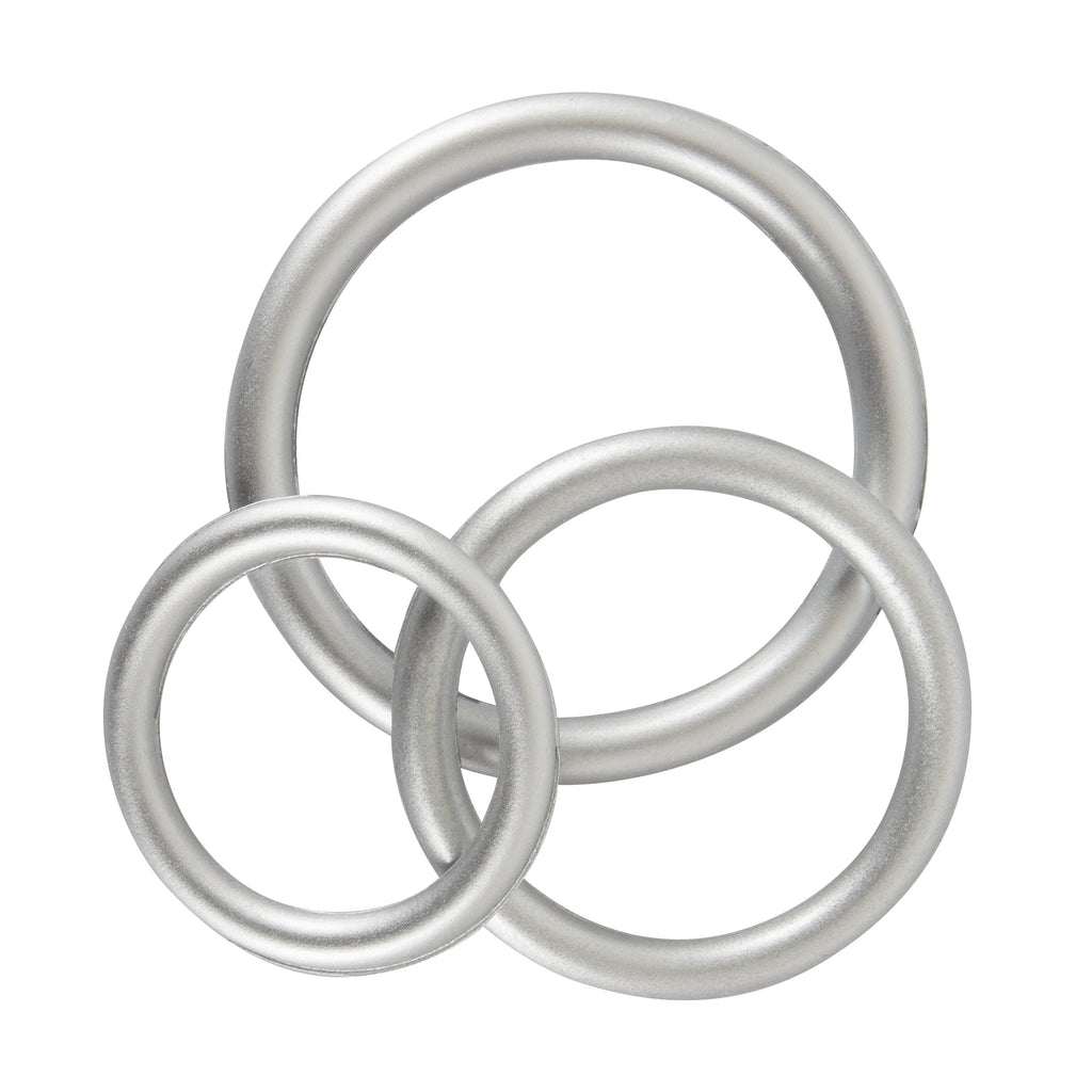Metallic Silicone Cock Ring Set