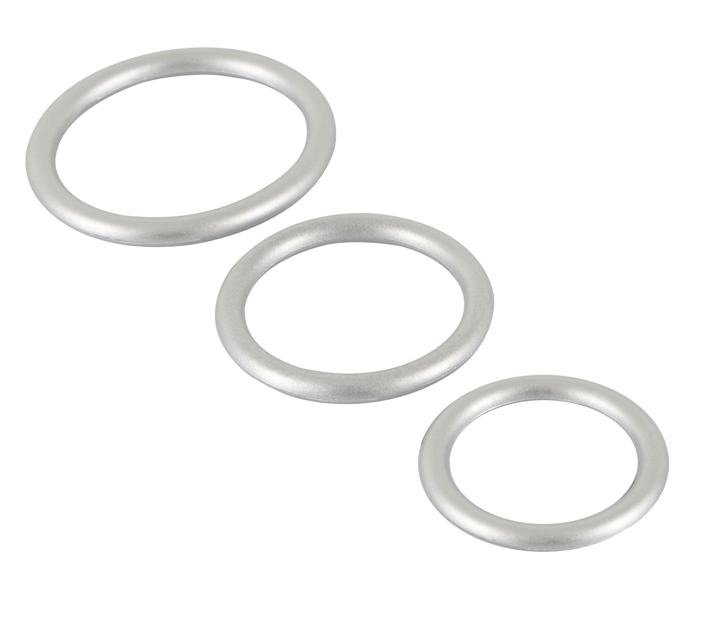 Metallic Silicone Cock Ring Set