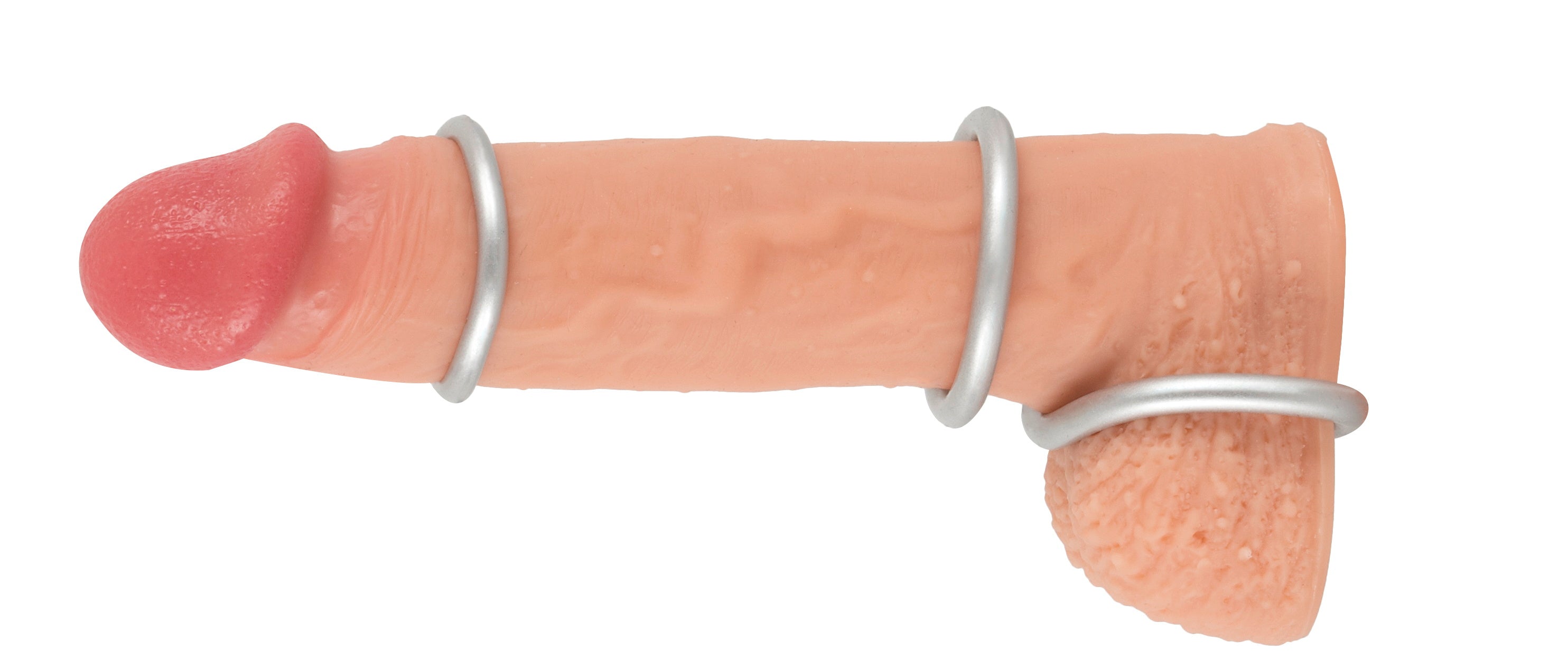 Metallic Silicone Cock Ring Set