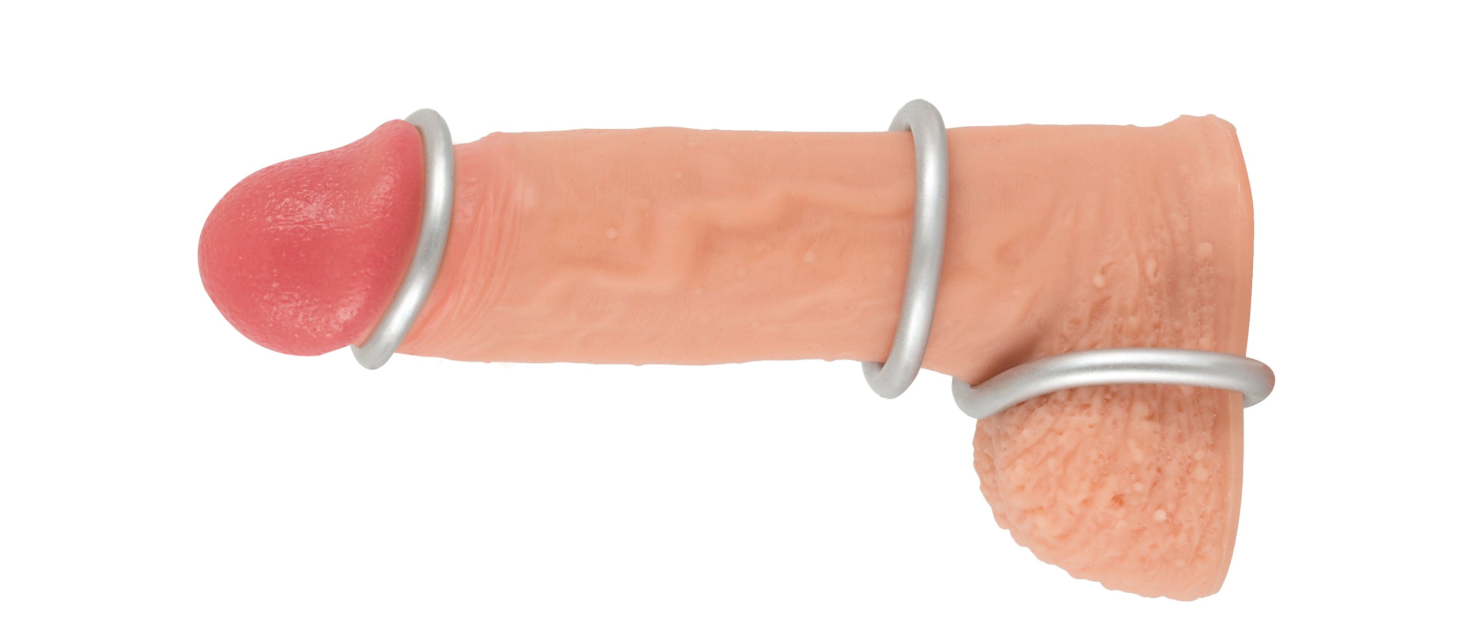Metallic Silicone Cock Ring Set