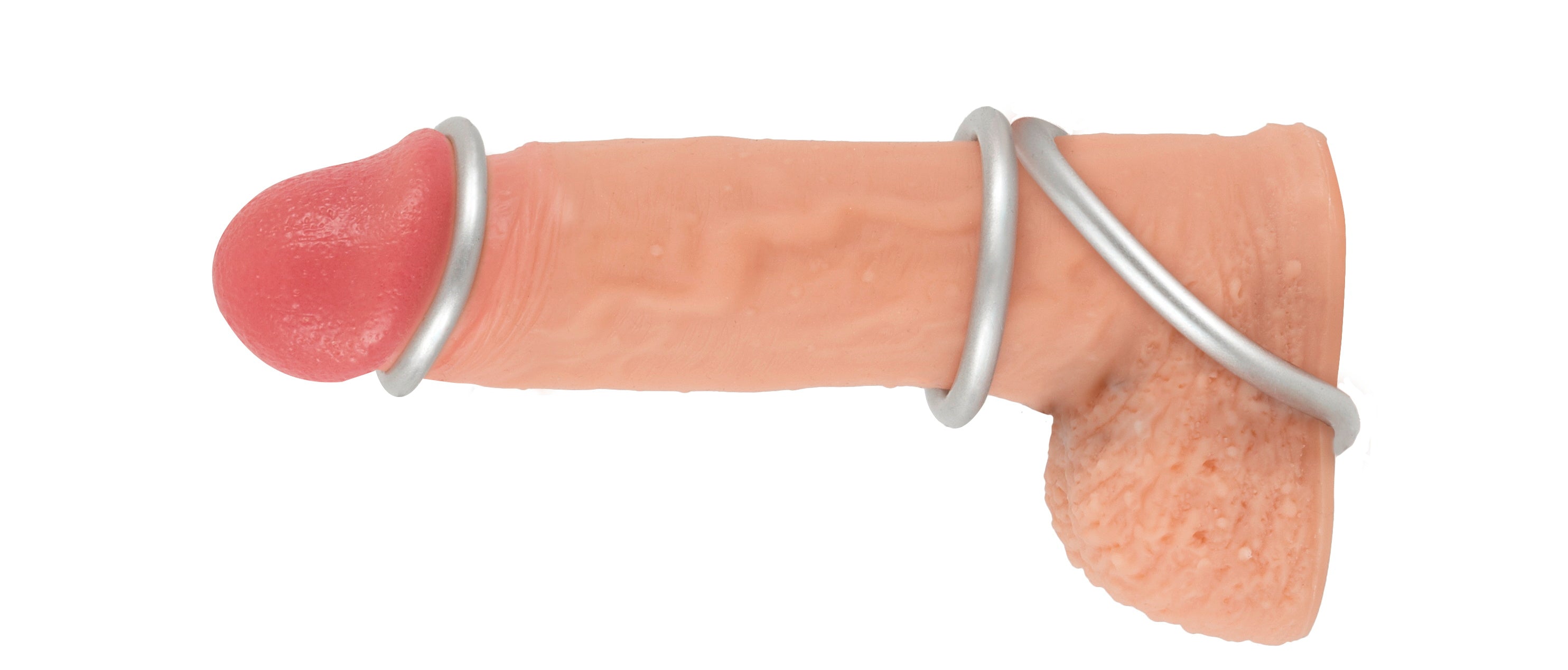 Metallic Silicone Cock Ring Set