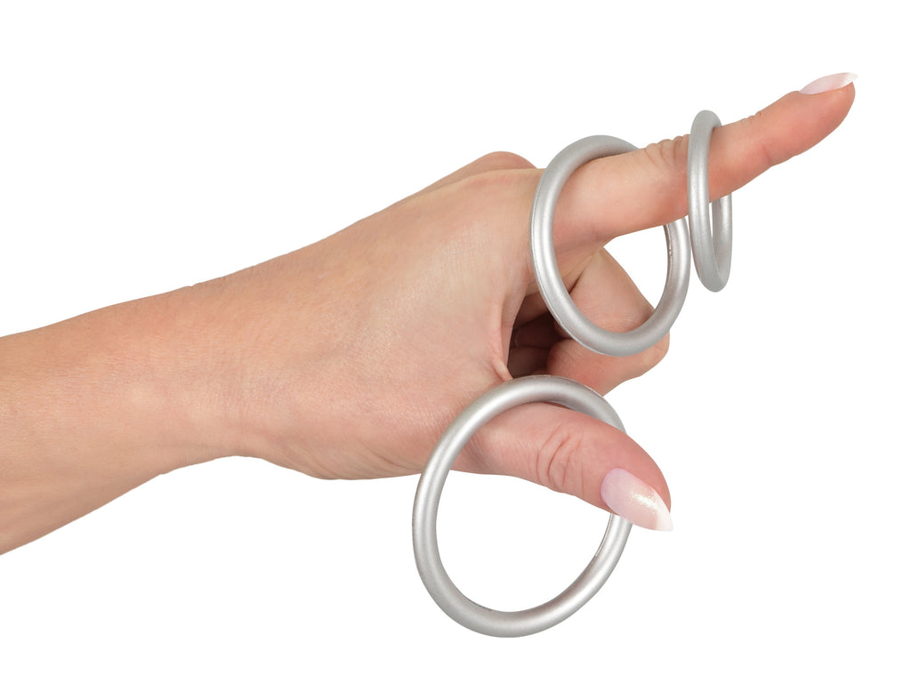 Metallic Silicone Cock Ring Set