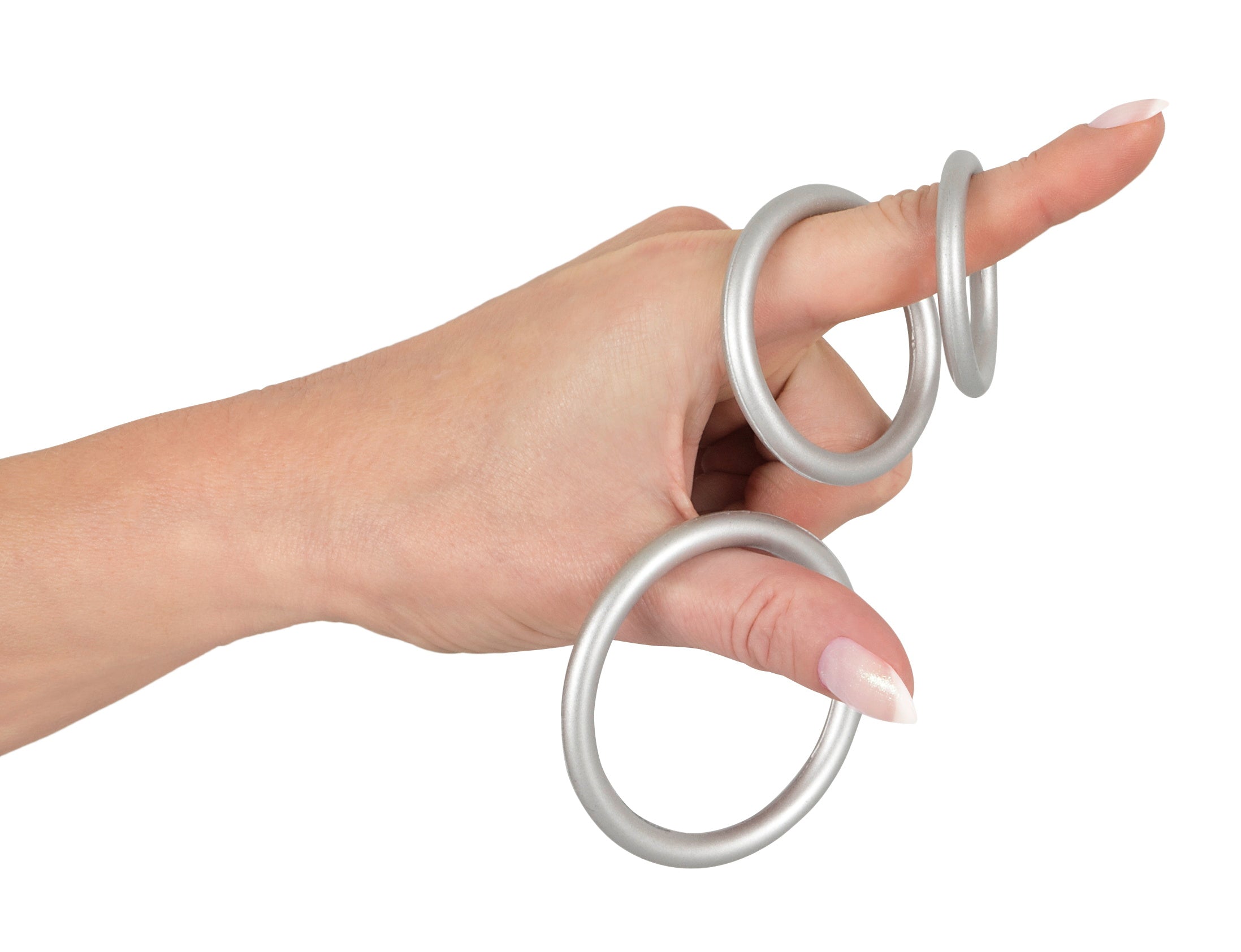 Metallic Silicone Cock Ring Set