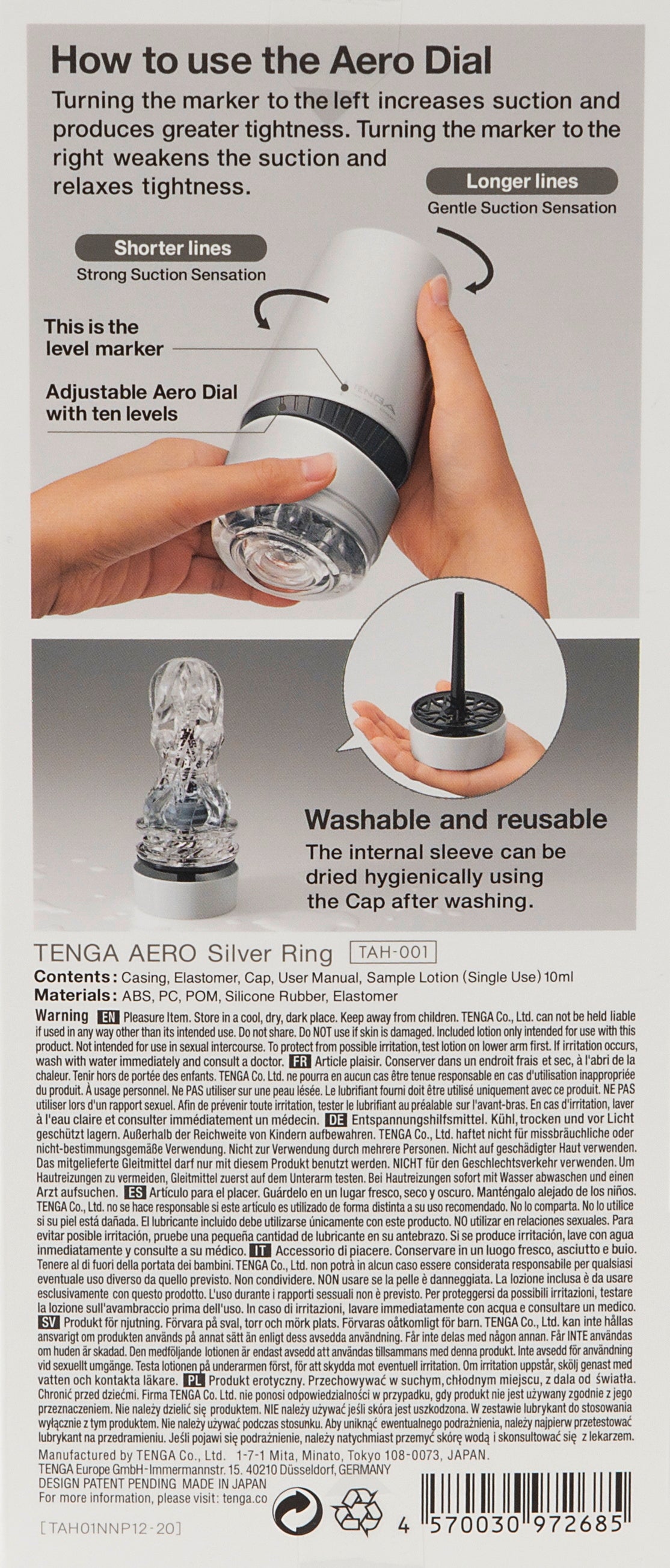 TENGA AERO Silver VIP masturbators