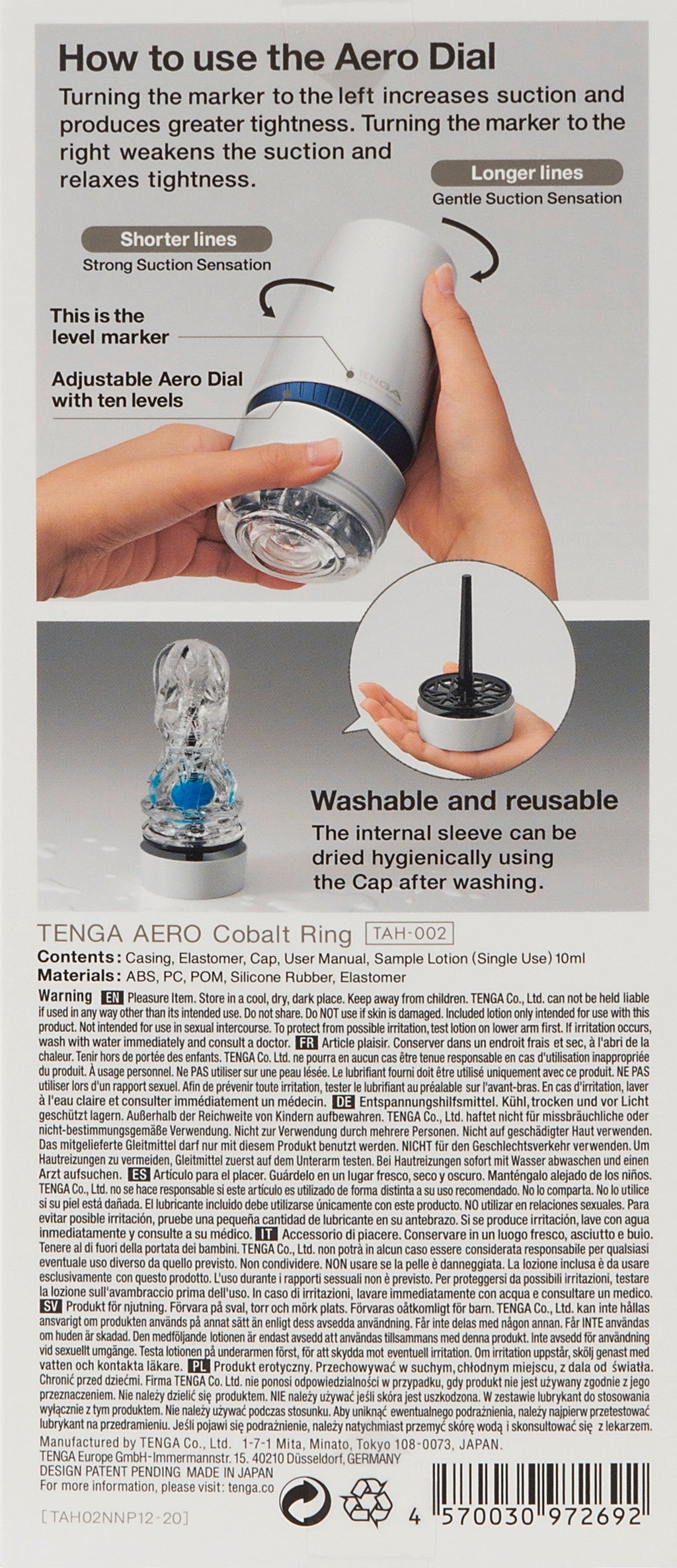 TENGA AERO Cobalt VIP Masturbators