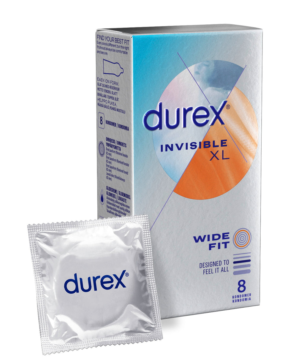 Durex Invisible XXL 8 gab.