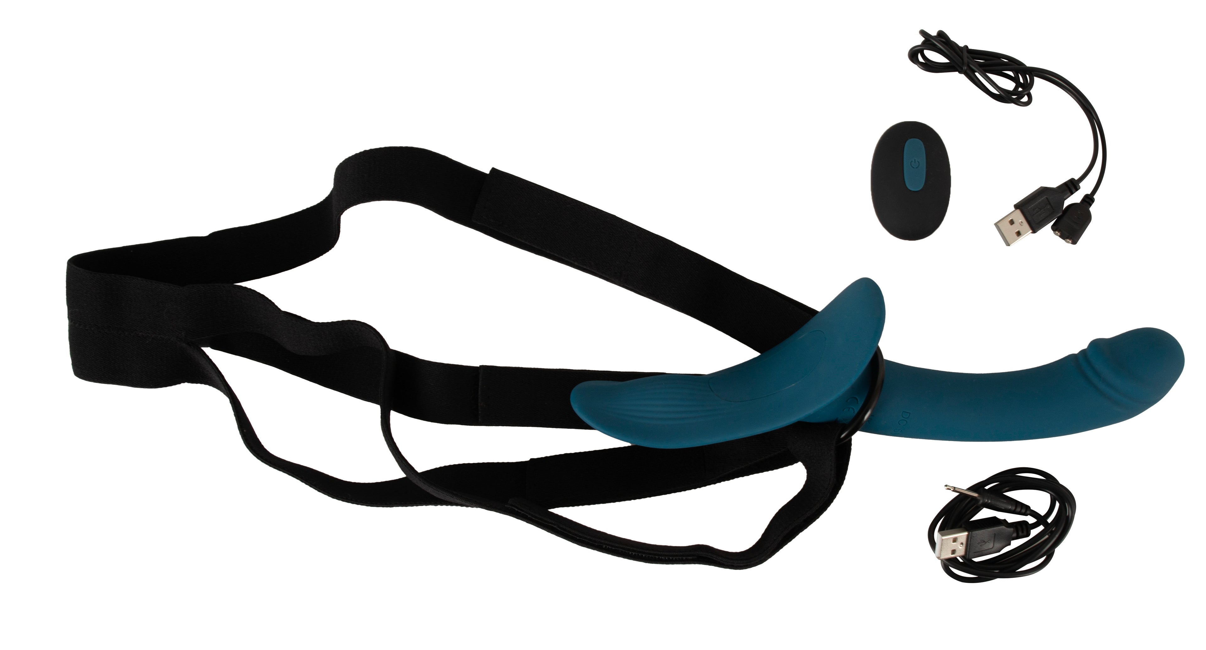 Your Strap-On Blue komplekts ar vibrācijām abiem