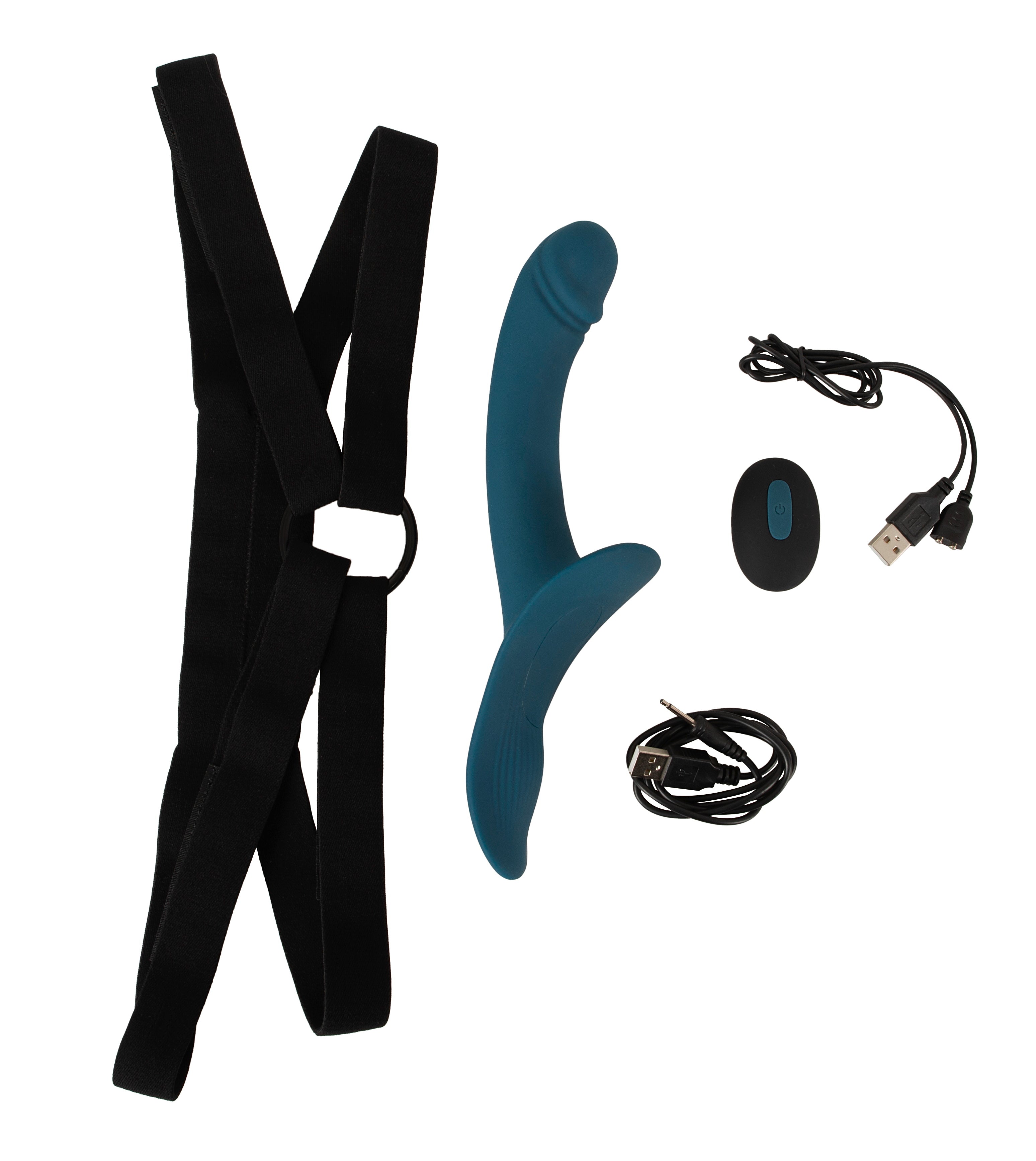 Your Strap-On Blue komplekts ar vibrācijām abiem