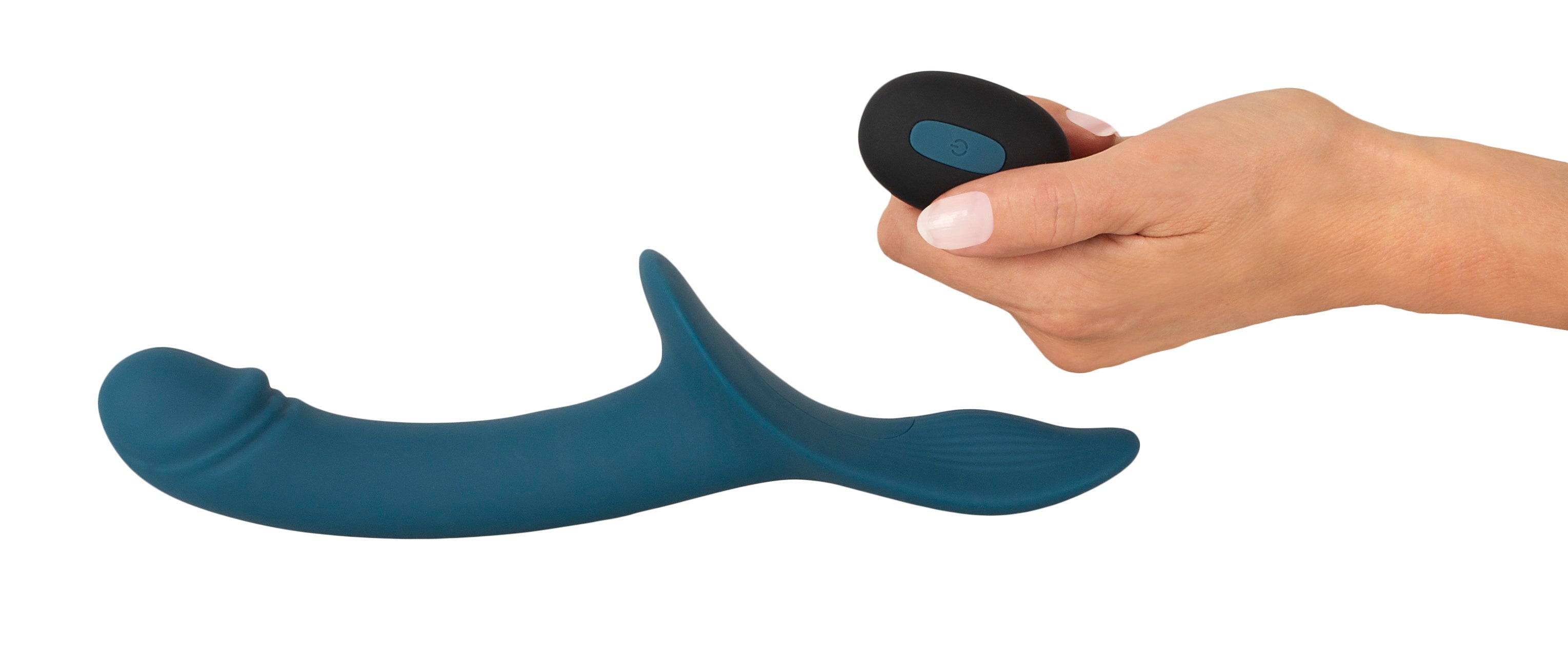 Your Strap-On Blue komplekts ar vibrācijām abiem