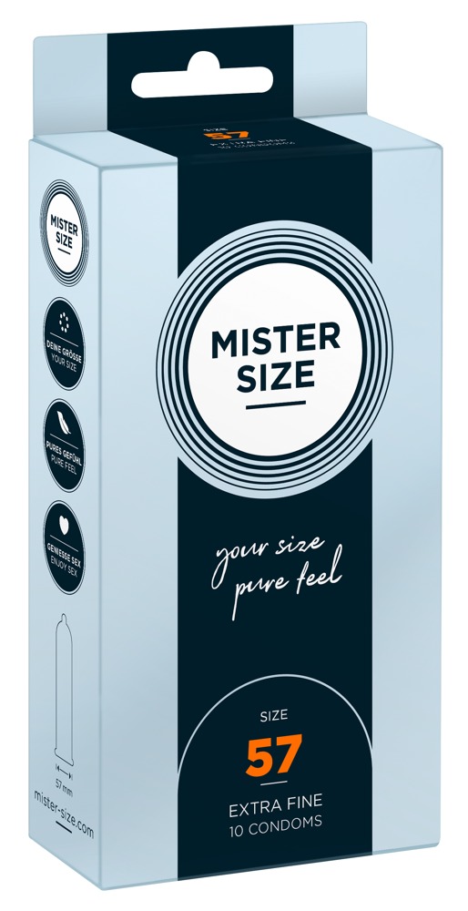 Mister Size 57 mm prezervatīvi 10 gab.
