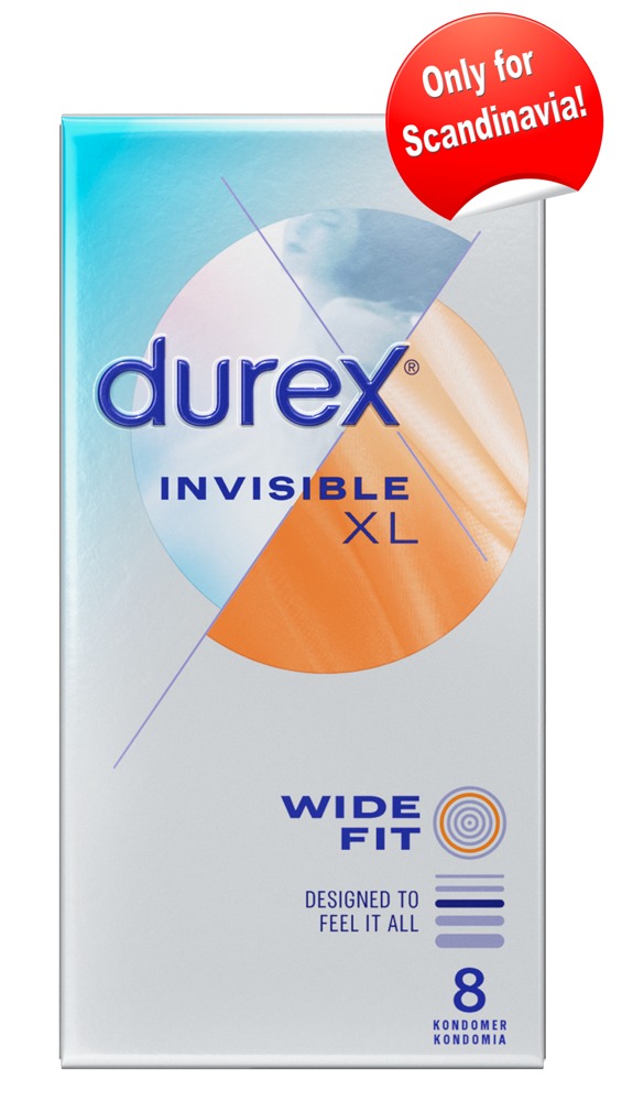 Durex Invisible XXL prezervatīvi 8 gab.