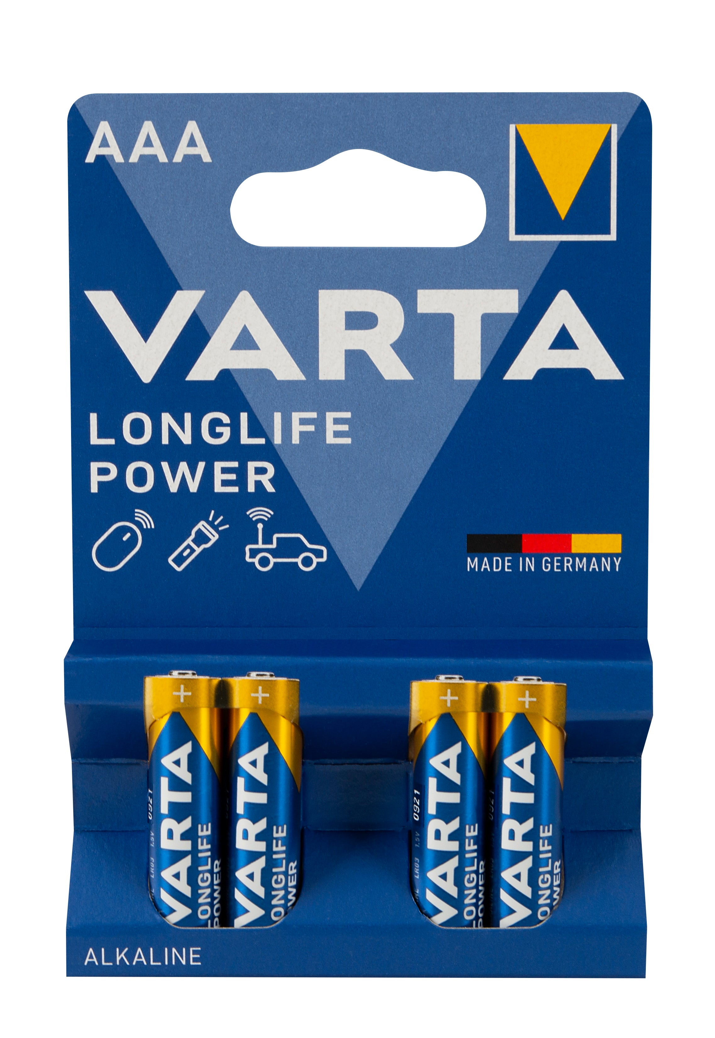 VARTA AAA baterijas 1,5 V, 4 gab.