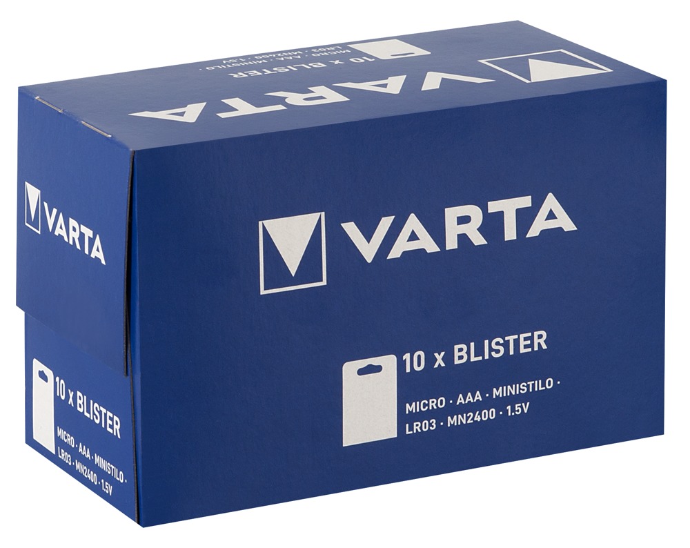 Baterijas Varta AAA, 10x4 gab.