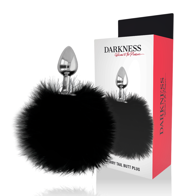 Darkness anālais korķis ar astīti, melns, 7 cm