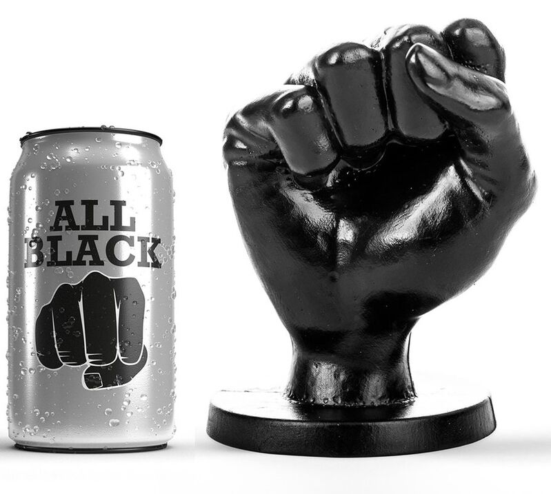 All Black anālais fistinga dildo 14 cm