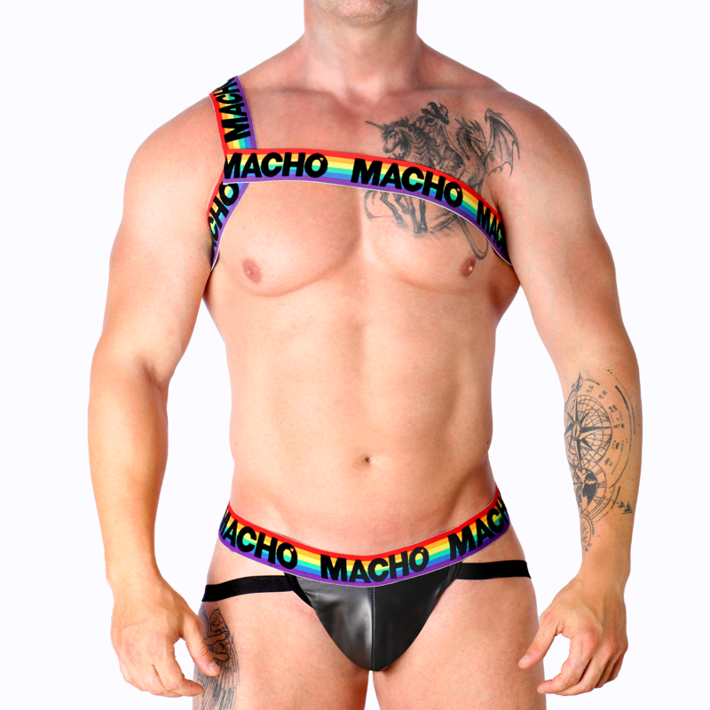 MACHO ROMAN PRIDE ķermeņa harness S/M