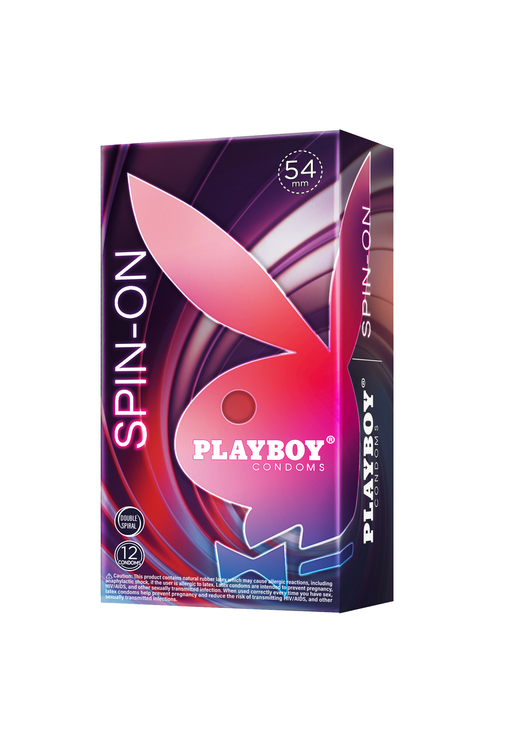 PLAYBOY Spin-ON prezervatīvi 54 mm 12 gab.